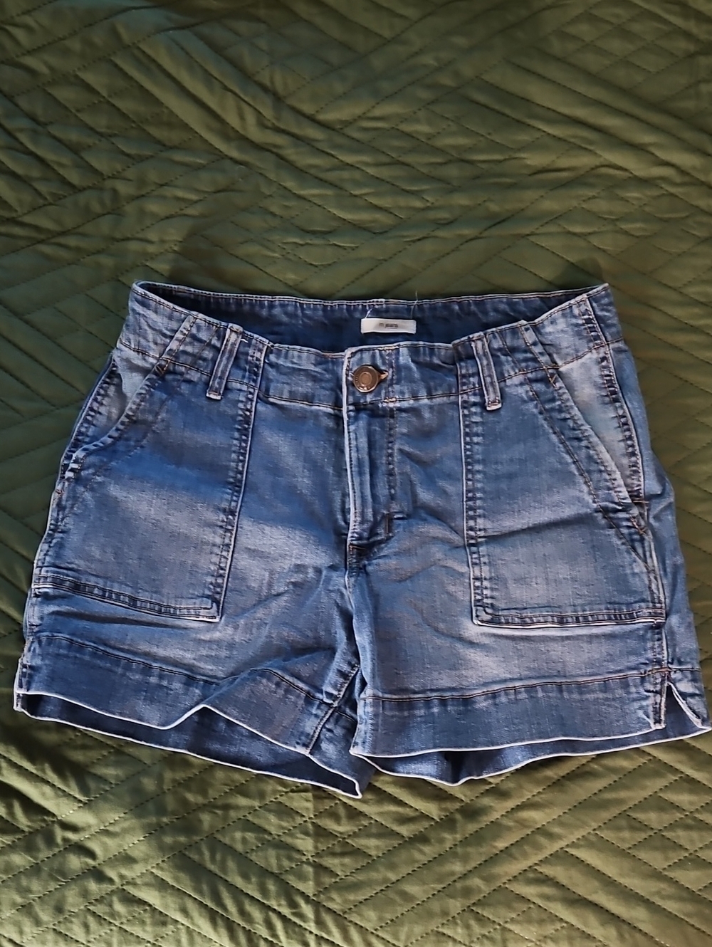 Maurices Blue Denim Cargo Shorts